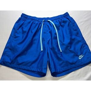 Nike Swim Shorts Mens XL Blue Mesh Lined Drawstring  Activewear